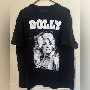 DOLLY PARTON T-shirt black and white mens XL